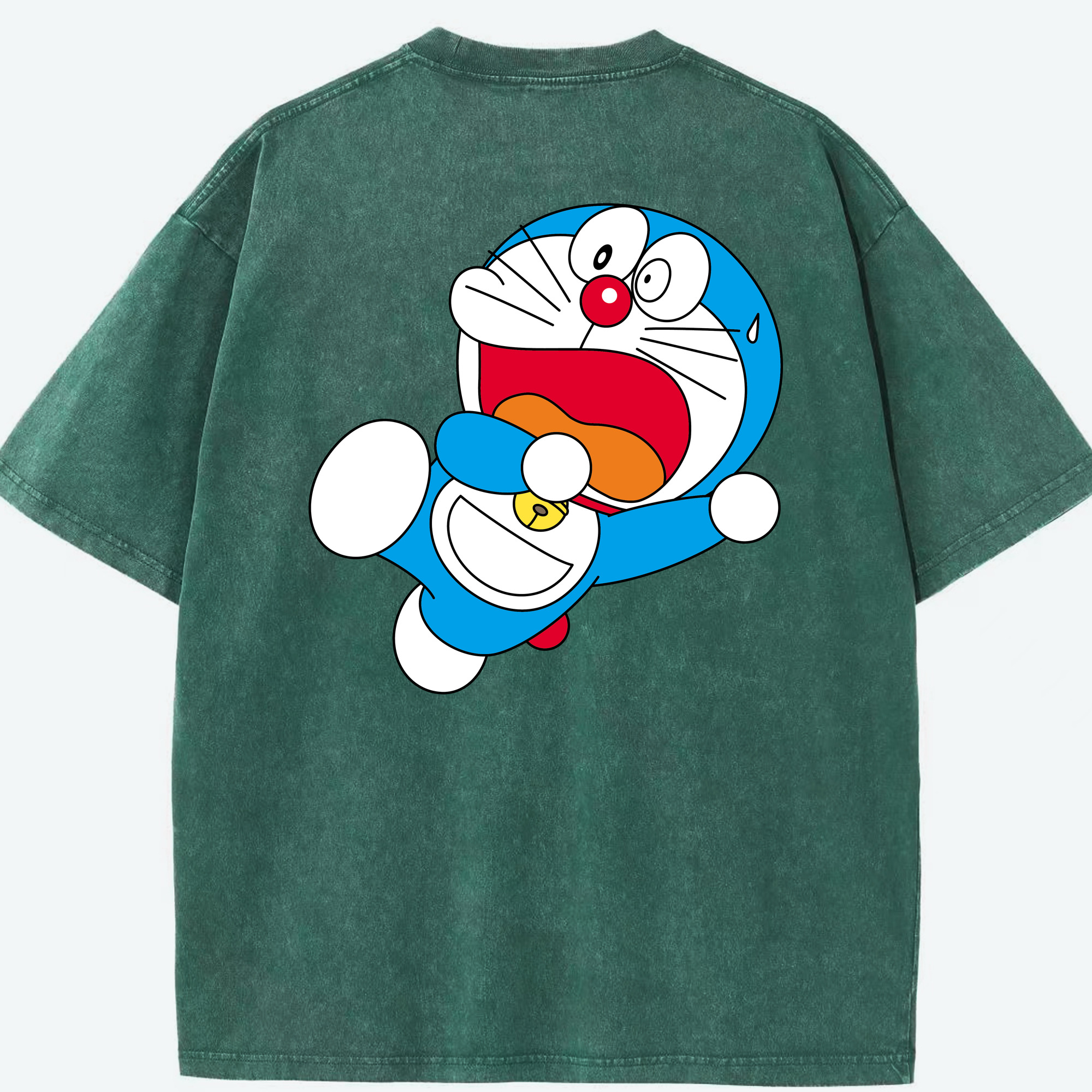 （画像用） ドラえもん Doraemon 綿100% ヴィンテージ風 半袖Tシャツ（背面プリント）